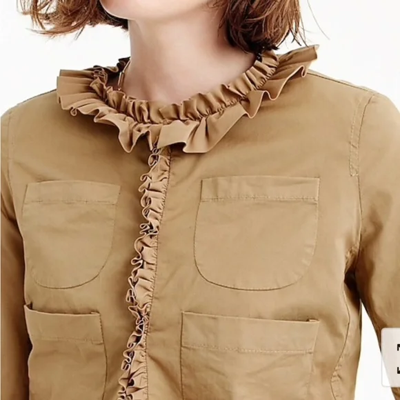 J. Crew Ruffle Chino Blazer - Picture 2 of 6